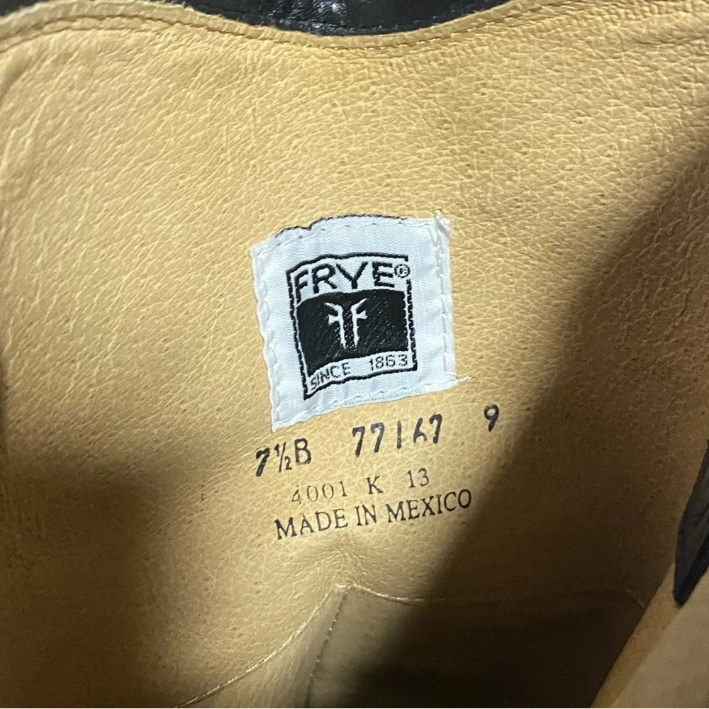 Frye Melissa Size 7.5 Black Knee High Leather Riding Boots Excellent Condition